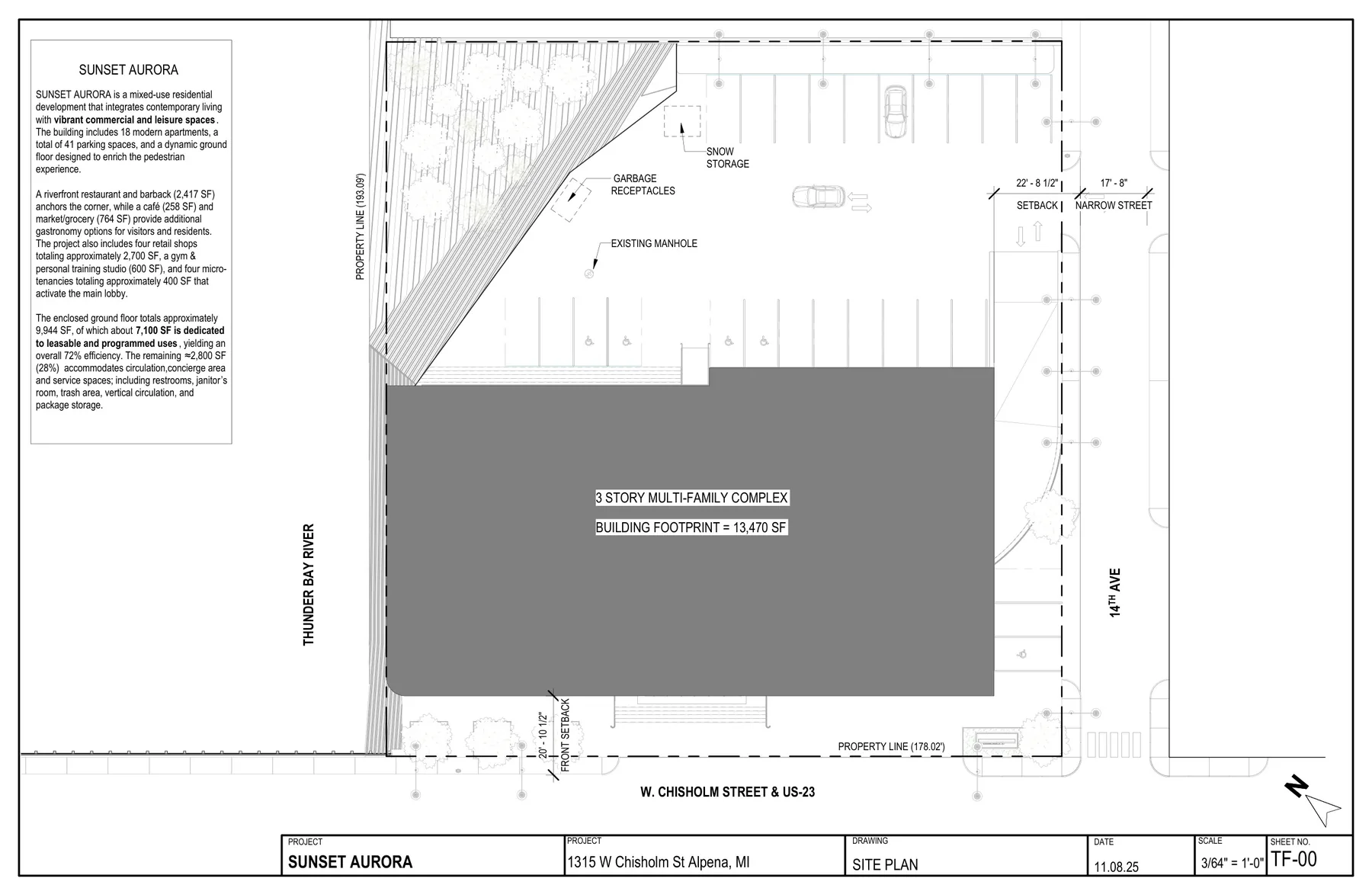 Sunset Aurora site plan