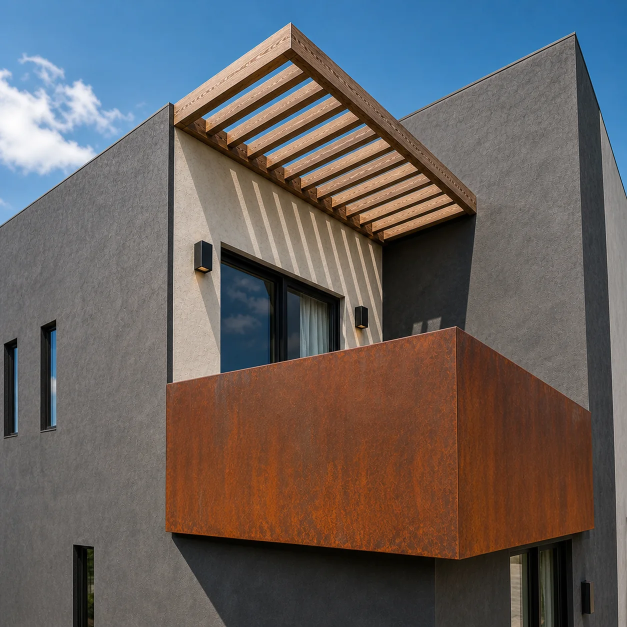 Humeniks Building top floor exterior and balcony design